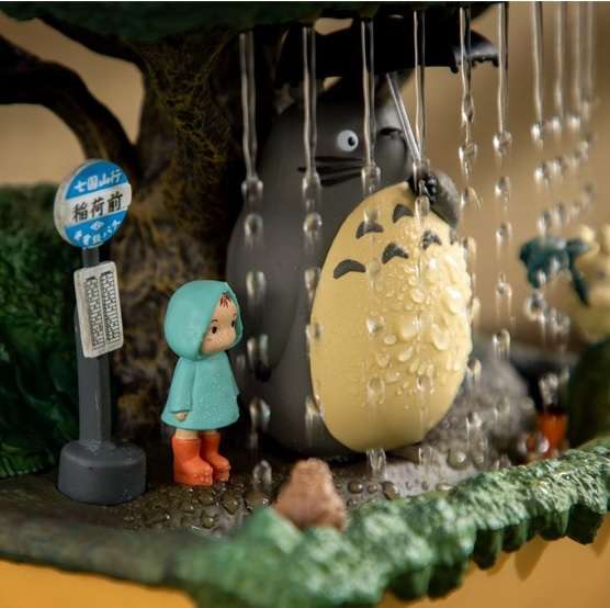 Totoro Bonsai Vatten Trädgård Kasajuku Diorama Staty studio ghibli