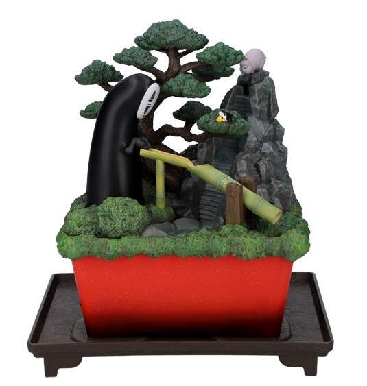 Spirited Away Bonsai Vattenträdgård No-Face Diorama Staty studio ghibli