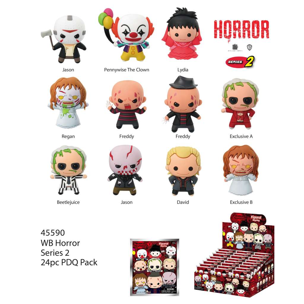 Horror s2 bag clip blind box display (24) monogram
