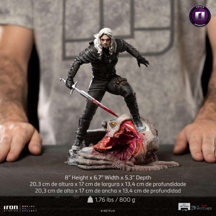 The Witcher Netflix Geralt 1/10 Staty iron studios