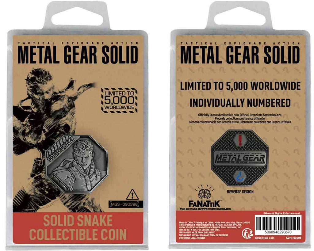 Metal Gear Solid Limited Edition Solid Snake Samlarmynt fanattik