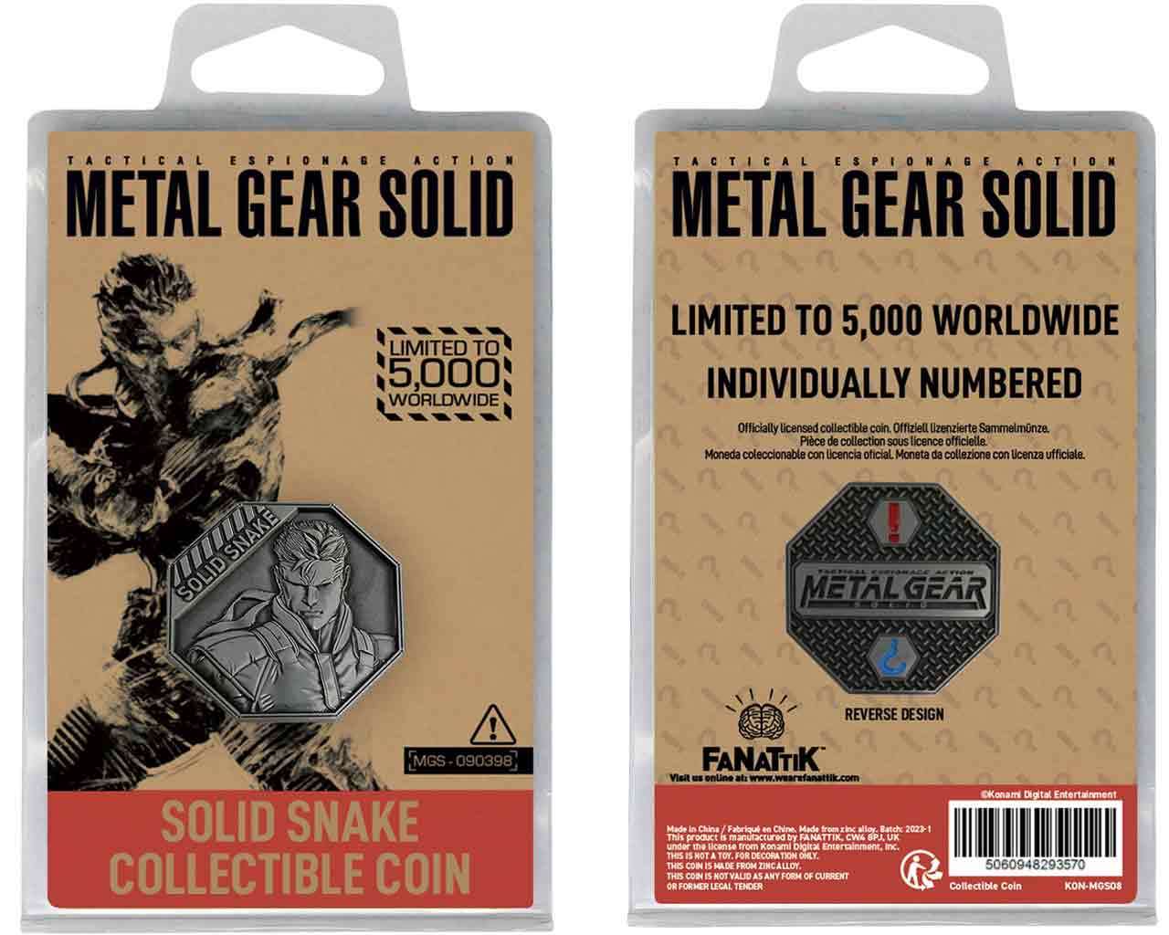 Metal Gear Solid Limited Edition Solid Snake Samlarmynt fanattik