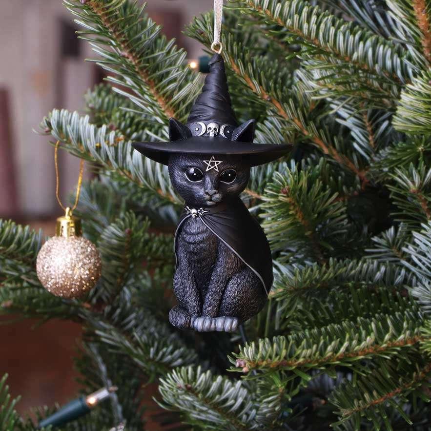 Purrah Svart Häxkatt Hängande Ornament - Robotto