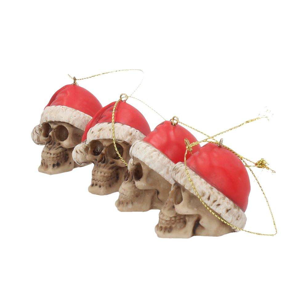 Silent Night Skull Baubles Set - Hängande Ornament nemesis now