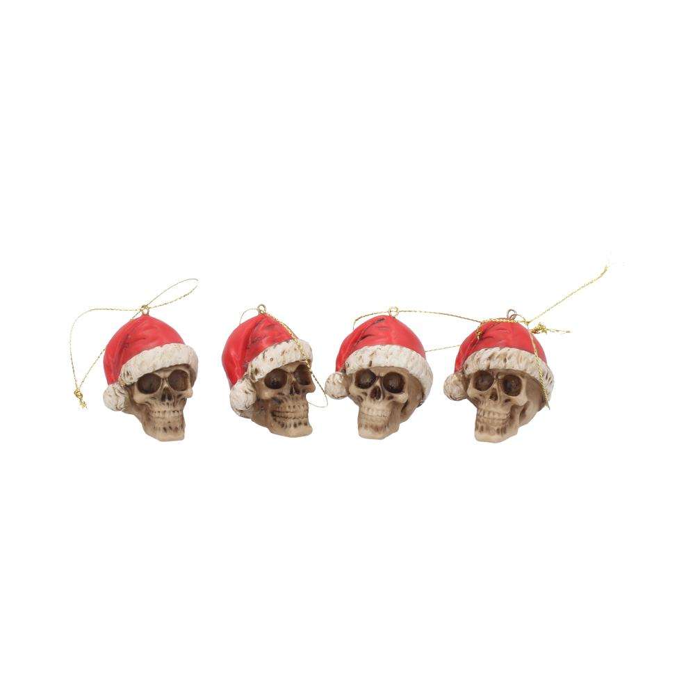 Silent Night Skull Baubles Set - Hängande Ornament nemesis now