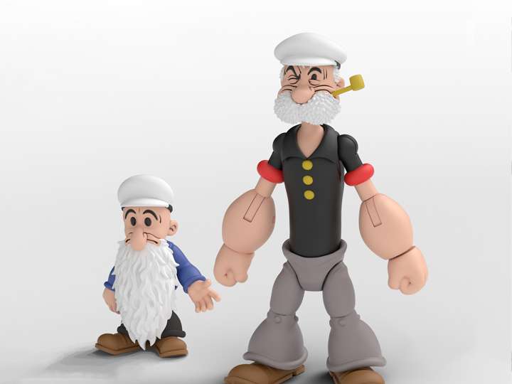 Popeye Wave 2 Poopdeck Pappy AF - Samlarfigur boss fight studio