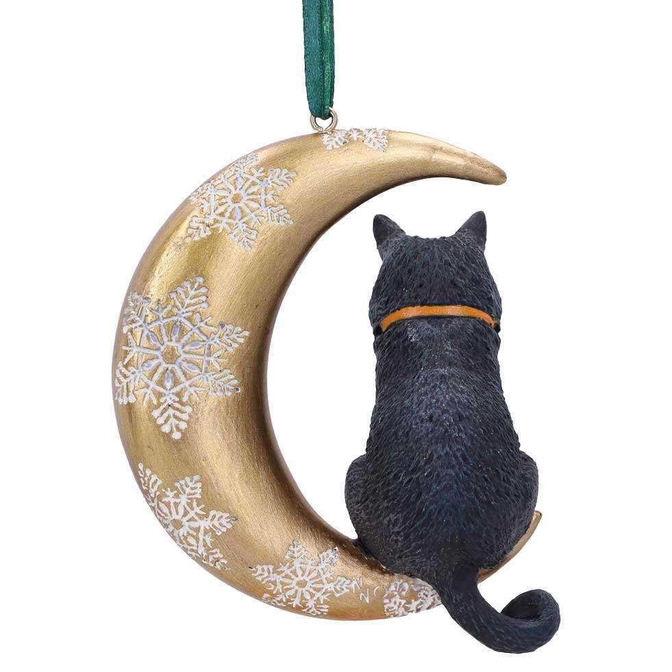 Katt Måne Hängande Ornament nemesis now