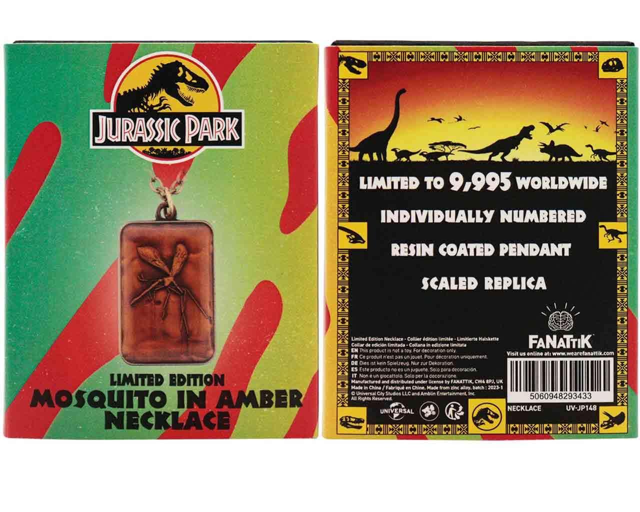 Jurassic Park - Limited Edition Unisex Amber Necklace - Robotto