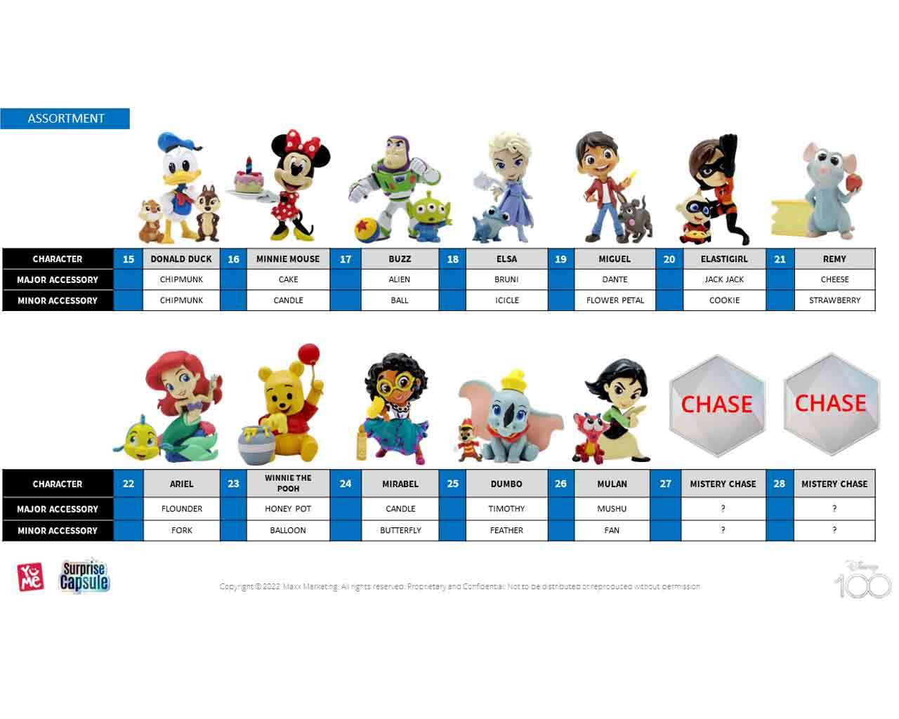 Disney 100-årsjubileum - Överraskningskapslar Serie 2 - Display (12 enheter) yume