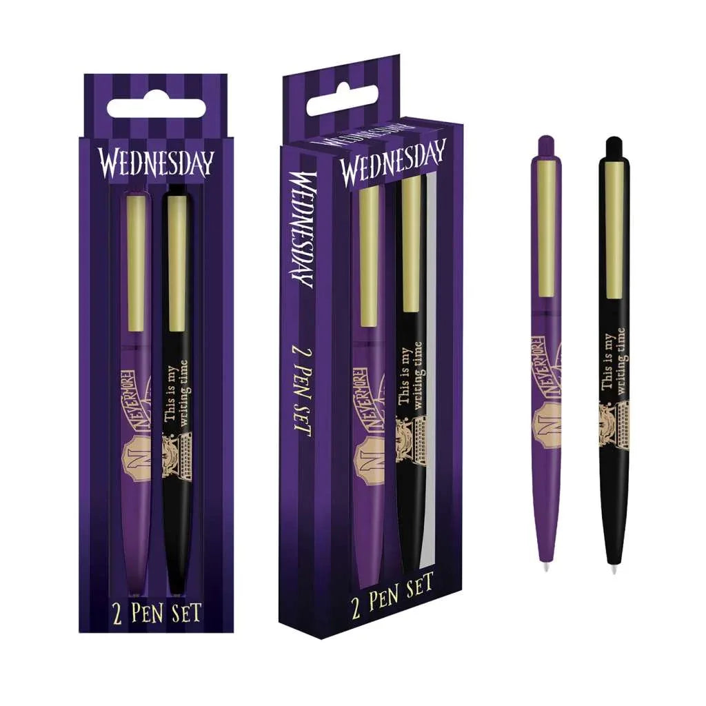 Wednesday Nevermore Pen Set 2pk - Robotto