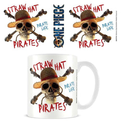One Piece Live Action Straw Hat Pirate Emblem Vit Mugg - Robotto
