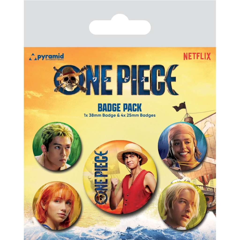 One Piece Live Action Straw Hats Badge Pack pyramid international