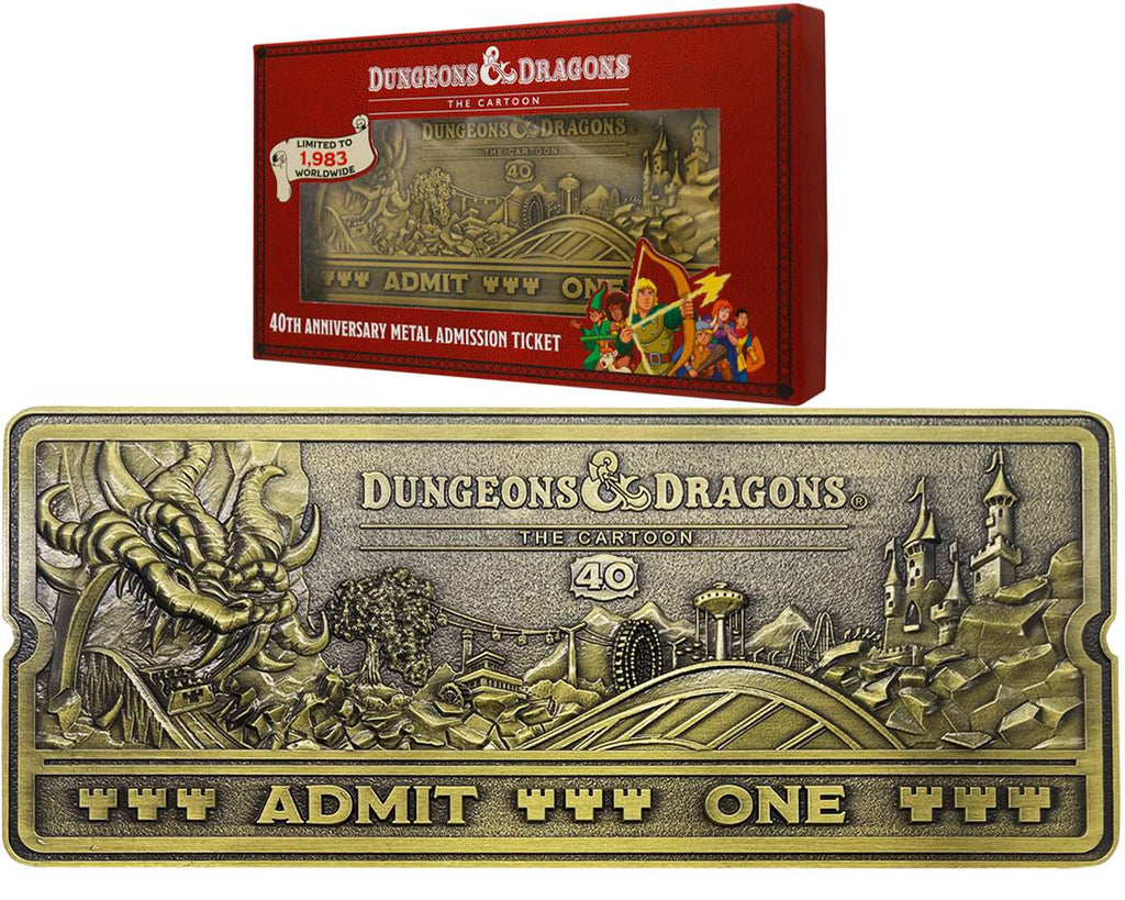 Dungeons & Dragons: The Cartoon - 40-årsjubileum Rollercoaster Biljett Replica fanattik