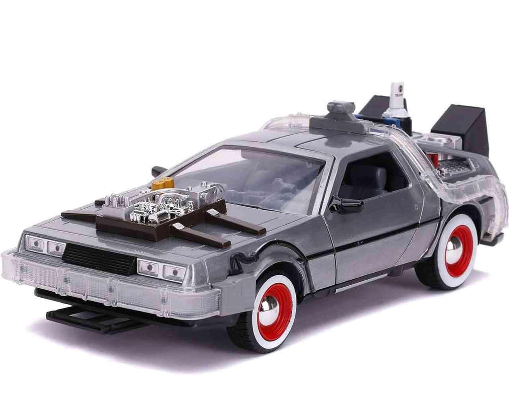 Tillbaka till Framtiden Del 3 - 1982 DeLorean DMC-12 - 1:24 Die-Cast Modell med Ljus - Robotto