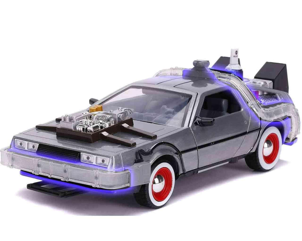 Tillbaka till Framtiden Del 3 - 1982 DeLorean DMC-12 - 1:24 Die-Cast Modell med Ljus - Robotto