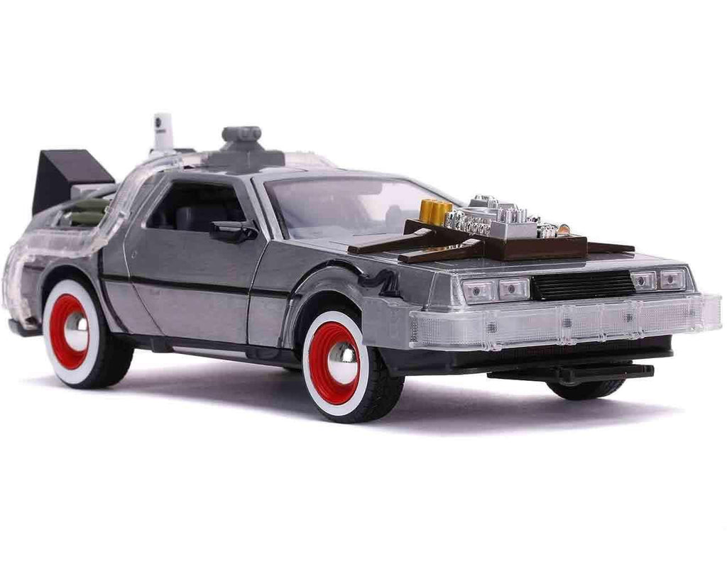 Tillbaka till Framtiden Del 3 - 1982 DeLorean DMC-12 - 1:24 Die-Cast Modell med Ljus - Robotto