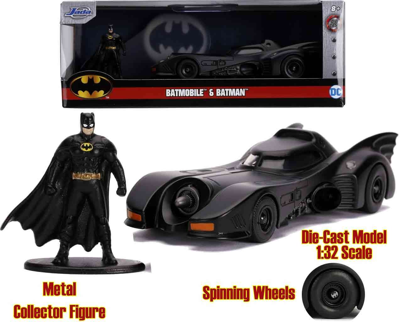 Batman 1989 - Batmobil med Batman - 1:32 Die-Cast Modell jada toys