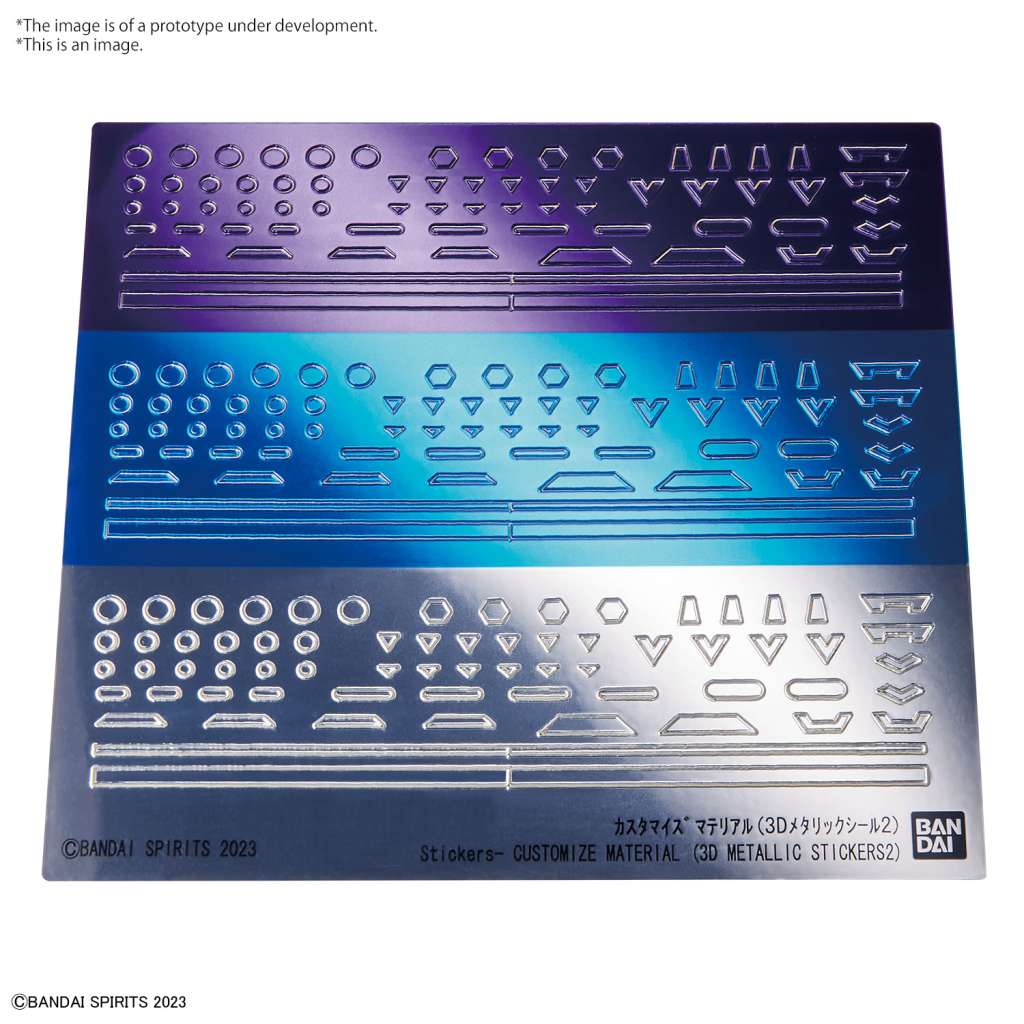 30mm Anpassade Material 3D Metalliska Klistermärken bandai model kit gunpla