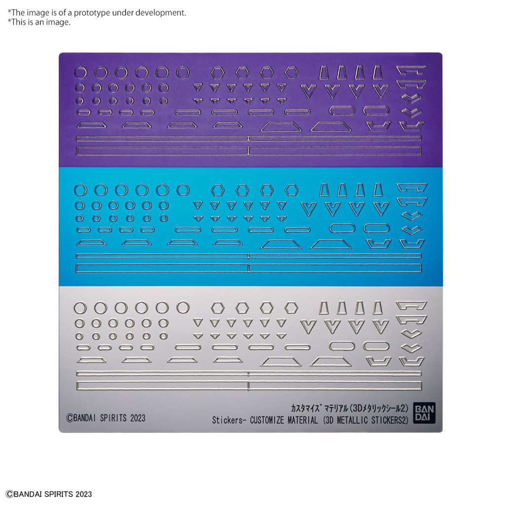 30mm Anpassade Material 3D Metalliska Klistermärken bandai model kit gunpla