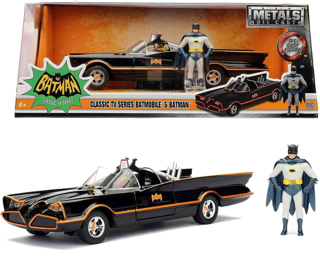Batman 1966 - Batmobil med Batman & Robin - 1:24 Die-Cast Modell jada toys