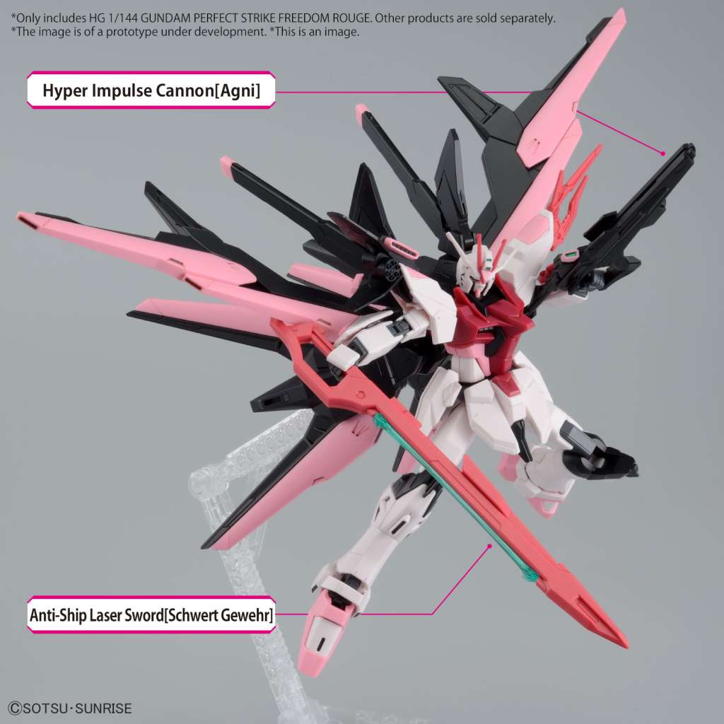 HG Gundam Perfect Strike Freedom Rouge 1/144 – Samlarfigur av hög kvalitet bandai model kit gunpla