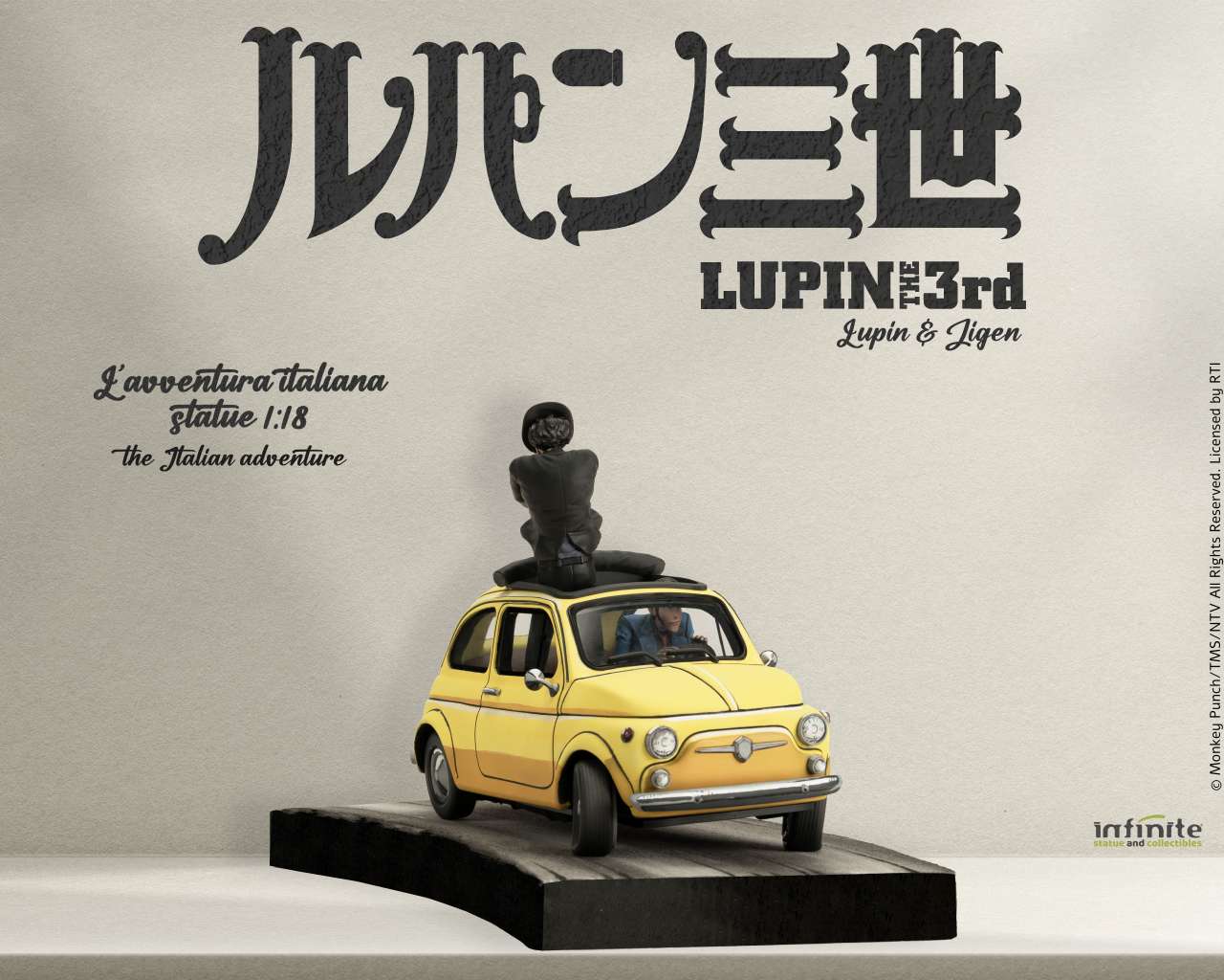 Lupin 3rd L'avventura Italiana 1/18 Staty – Lupin & Jigen infinite statue