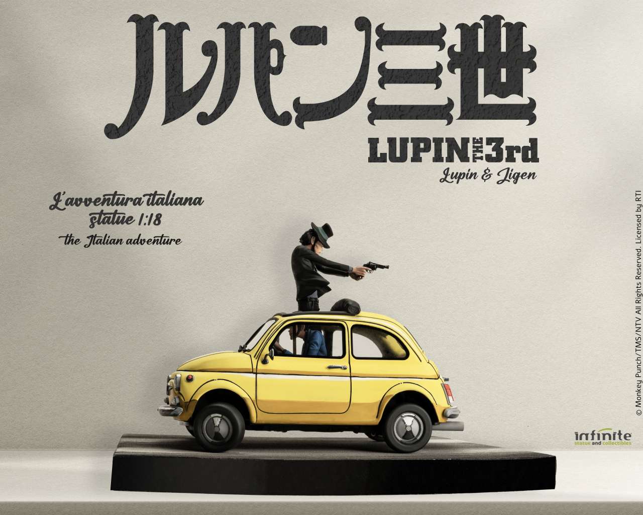 Lupin 3rd L'avventura Italiana 1/18 Staty – Lupin & Jigen infinite statue