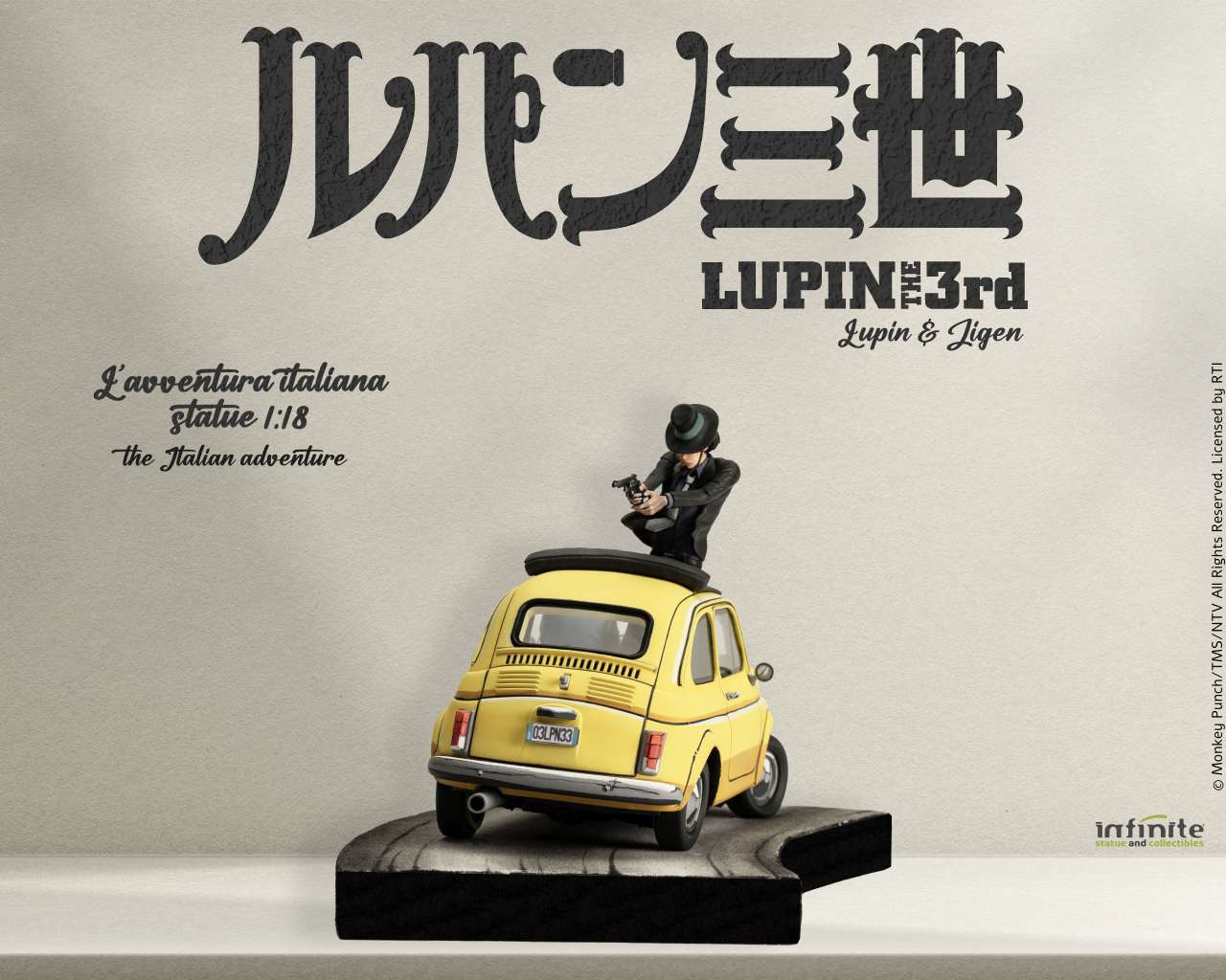 Lupin 3rd L'avventura Italiana 1/18 Staty – Lupin & Jigen infinite statue