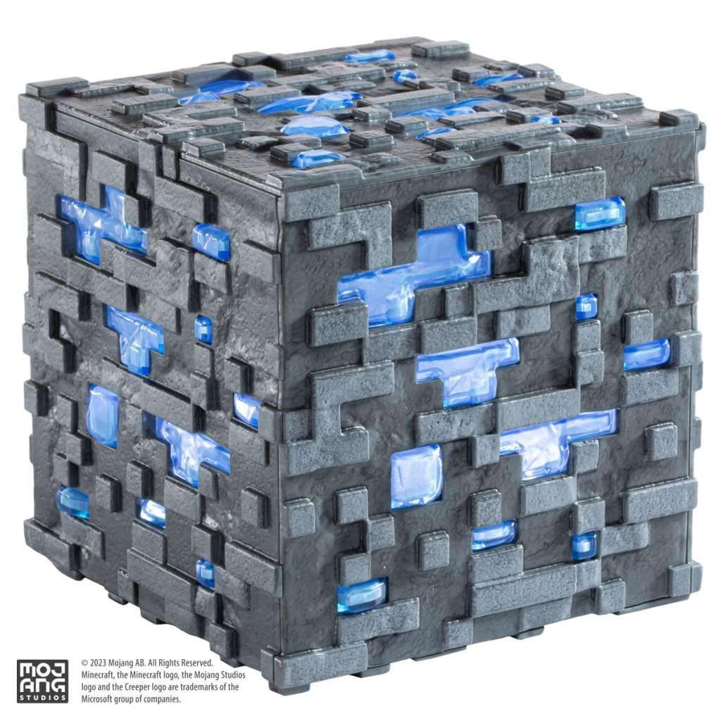 Minecraft Illuminating Diamond Ore Cube - Lysande Dekoration – Robotto