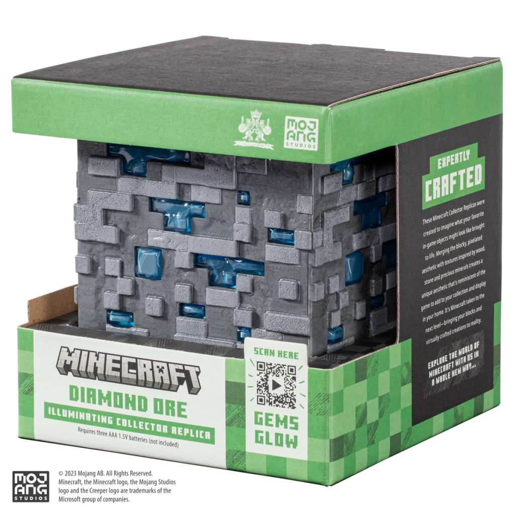 Minecraft Illuminating Diamond Ore Cube noble collections