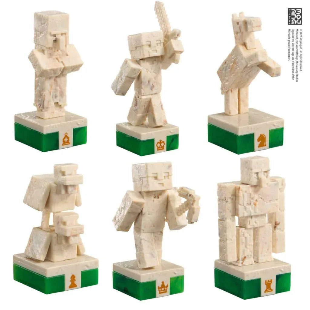 Minecraft Overworld Hjältar mot Fiendens Mobs Schackset - Robotto