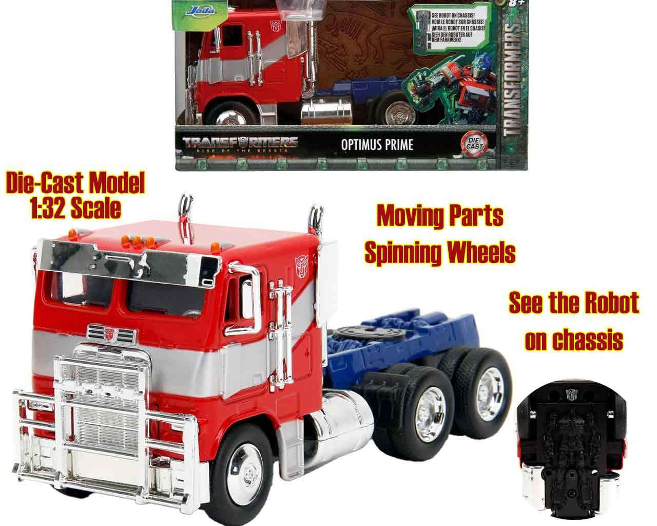 Transformers Rise of the Beasts - Optimus Prime 1:32 Die-Cast Modell jada toys