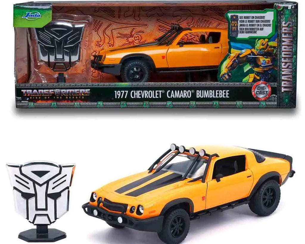 Transformers Rise Of The Beasts - 1977 Chevrolet Camaro Bumblebee - 1:24 Die-cast Modell