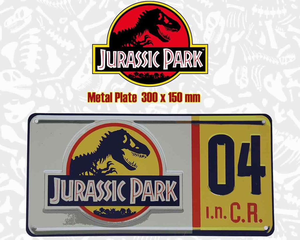 Jurassic Park - Replika Registreringsskylt Metallplatta - Robotto