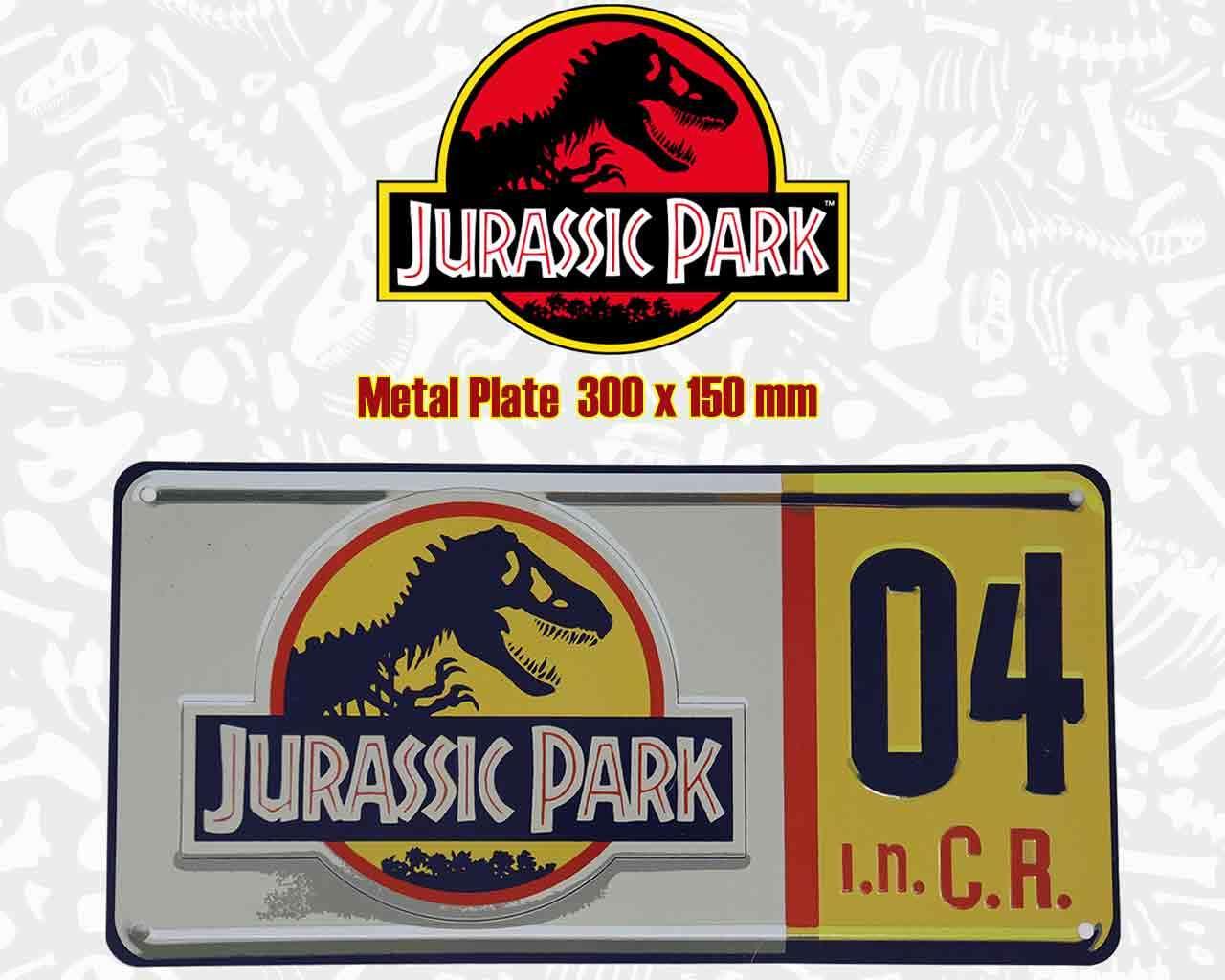 Jurassic Park - Replika Registreringsskylt Metallplatta - Robotto