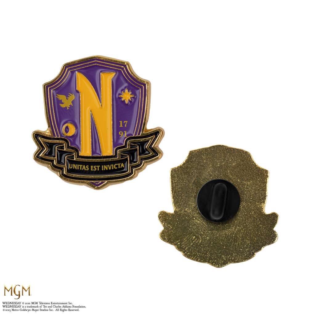 Wednesday Nevermore Academy Pin Set (2) cinereplicas