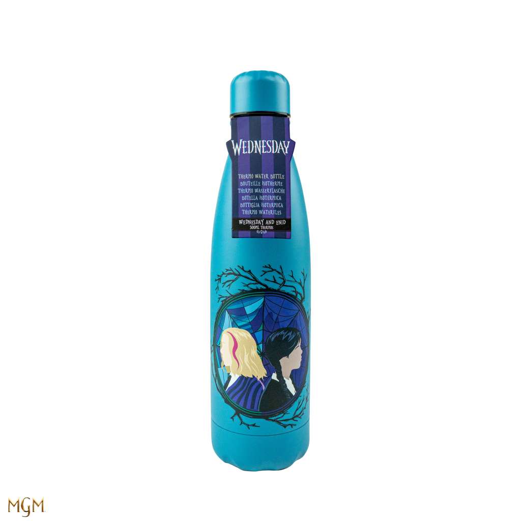 Wednesday & Enid Blå 500ml Termo Dubbelväggig Vattenflaska cinereplicas