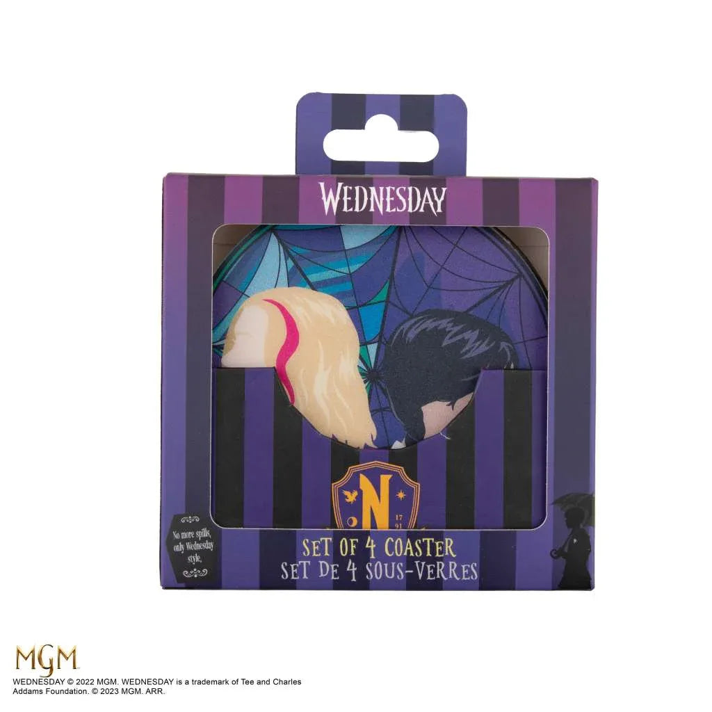 Wednesday Coasters Set (4) - Unik Design Inspirerad av TV-serien - Robotto