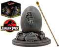 Jurassic Park 30th Anniversary Velociraptor Egg Statue & John Hammond Cane Replica Set fanattik