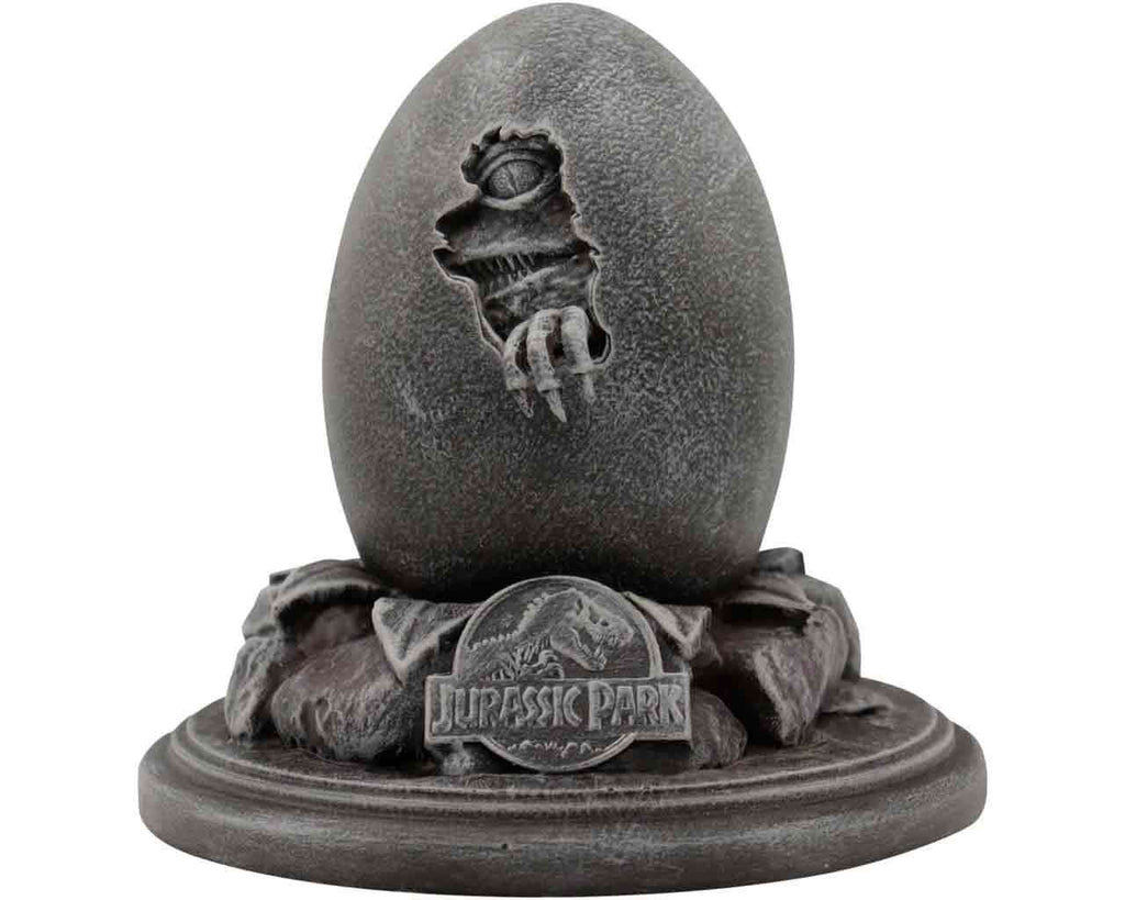 Jurassic Park 30th Anniversary Velociraptor Egg Statue & John Hammond Cane Replica Set fanattik