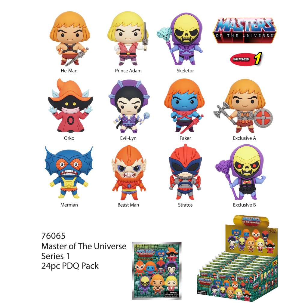 Masters of the Universe Bag Clip Blind Box Display (24) monogram