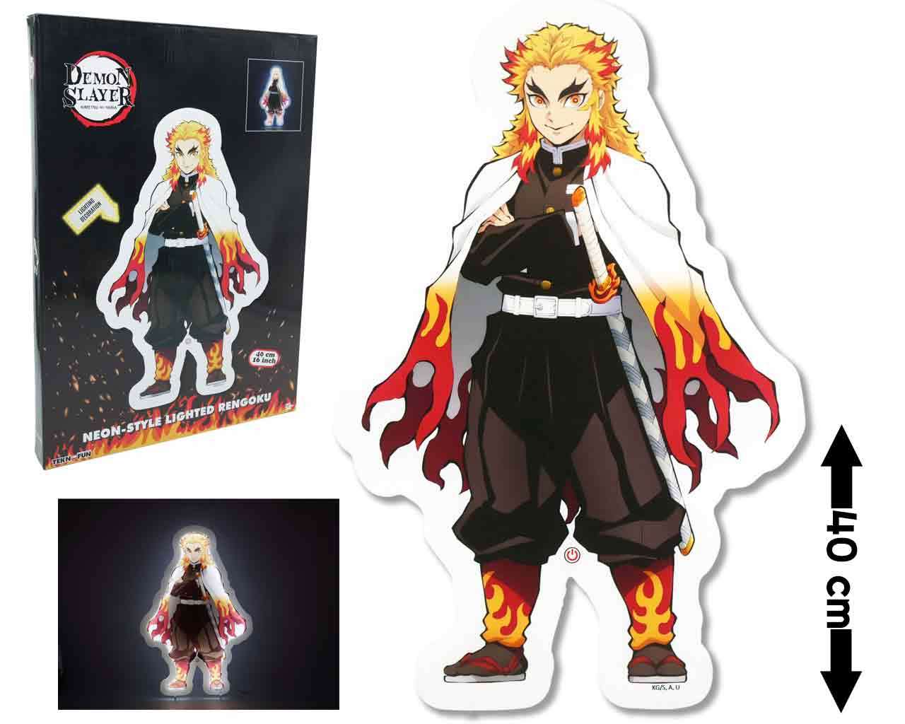 Demon Slayer - Rengoku Neon Belysning teknofun