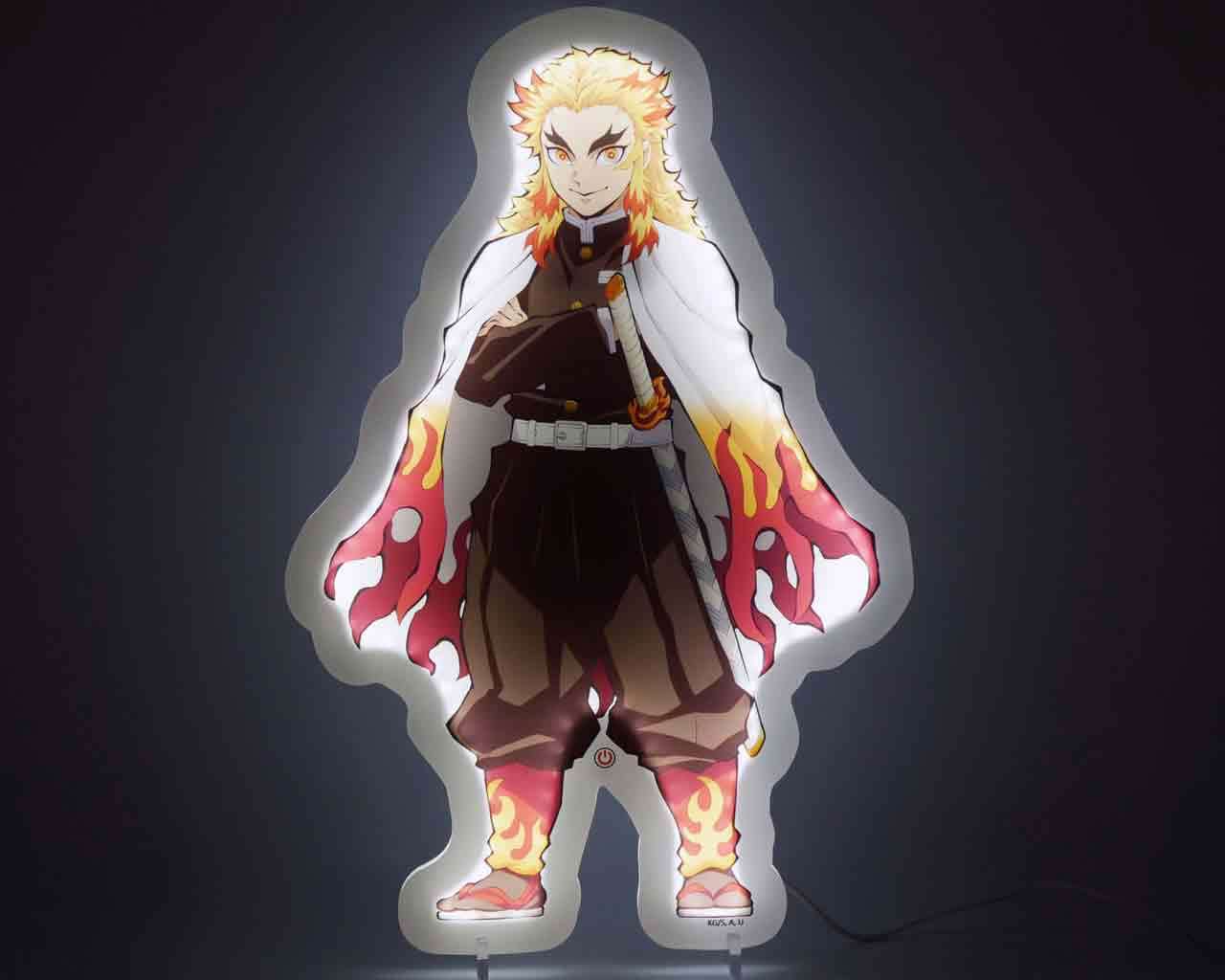 Demon Slayer - Rengoku Neon Belysning teknofun