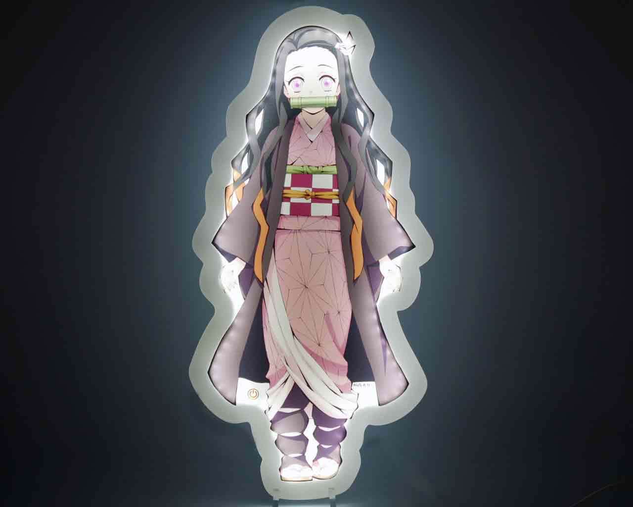 Demon Slayer - Ljusande Nezuko Neon Stil teknofun