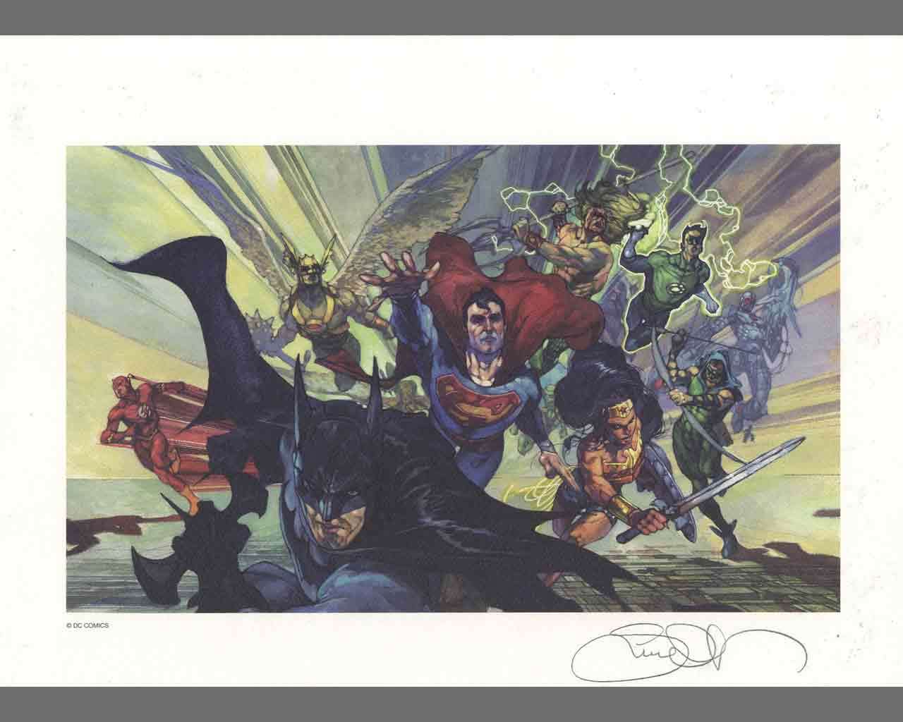 Simone Bianchi - Justice League of America - Limited Edition Lytho cosmic art