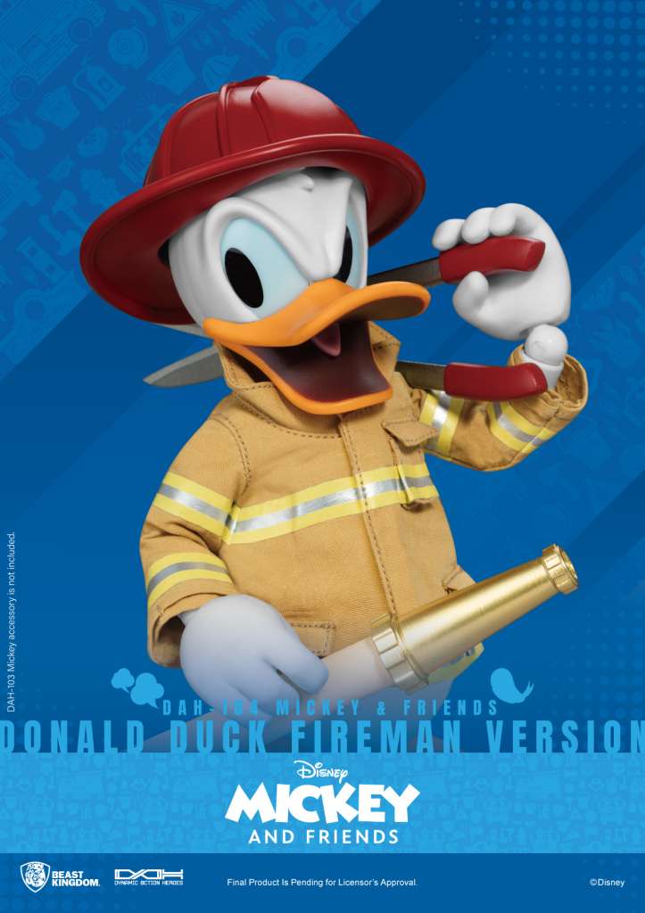 DAH-104 Mickey & Friends Brand New Fireman Donald Duck Figur beast kingdom