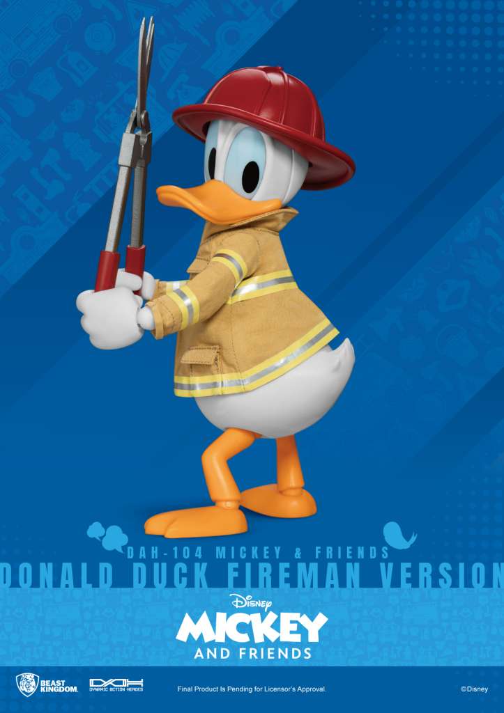 DAH-104 Mickey & Friends Brand New Fireman Donald Duck Figur beast kingdom