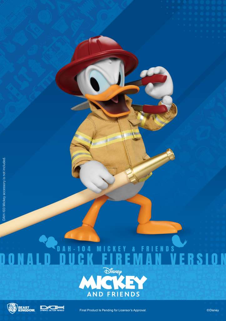 DAH-104 Mickey & Friends Brand New Fireman Donald Duck Figur beast kingdom