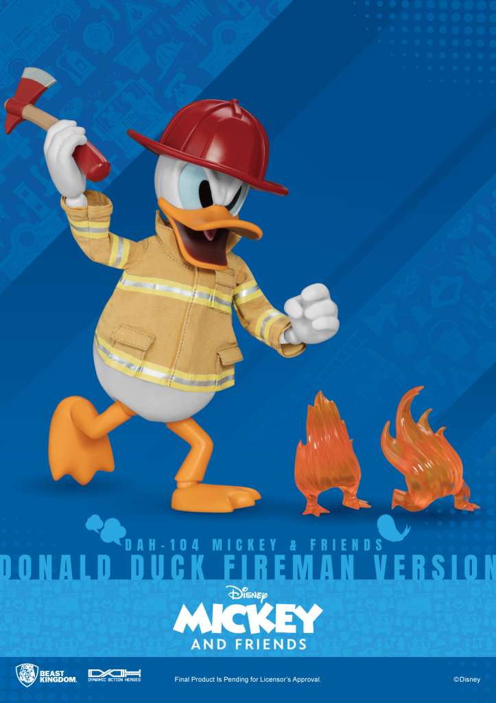 DAH-104 Mickey & Friends Brand New Fireman Donald Duck Figur beast kingdom