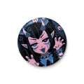 Cosmic Boop Goth Girl Spooky Selfie Badge - Robotto